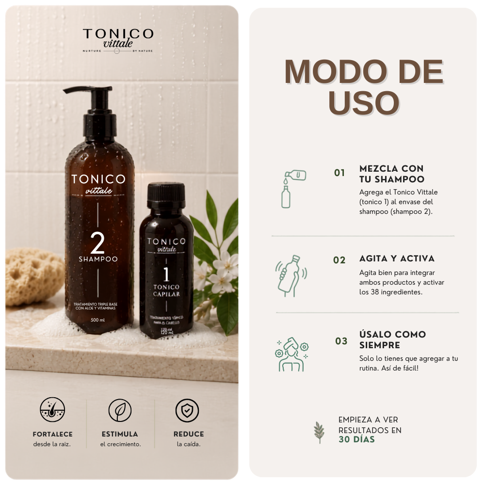 Tónico Capilar Vittale — Paso 1